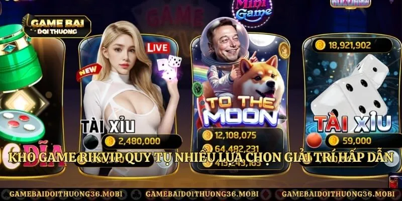 Kho game RikVip quy tụ nhiều lựa chọn giải trí hấp dẫn 